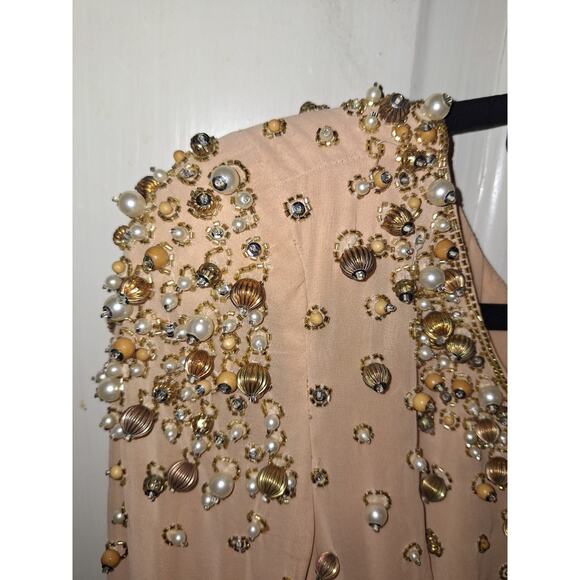 Vintage Victoria Royal Size 12 Beads and Pearl Evening Gown Formal Elegant - Picture 7 of 16